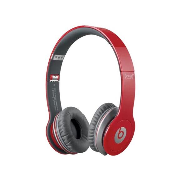 Beats by Dr Dre Solo HD Red On-Ear Headphones w/ ControlTalk Mic & Case - Picture 3 of 8